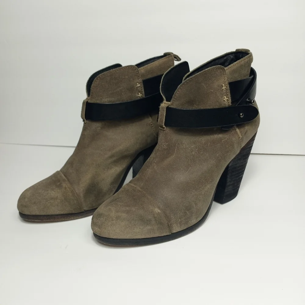 Rag & Bone Harrow Suede Ankle Boot, Clay